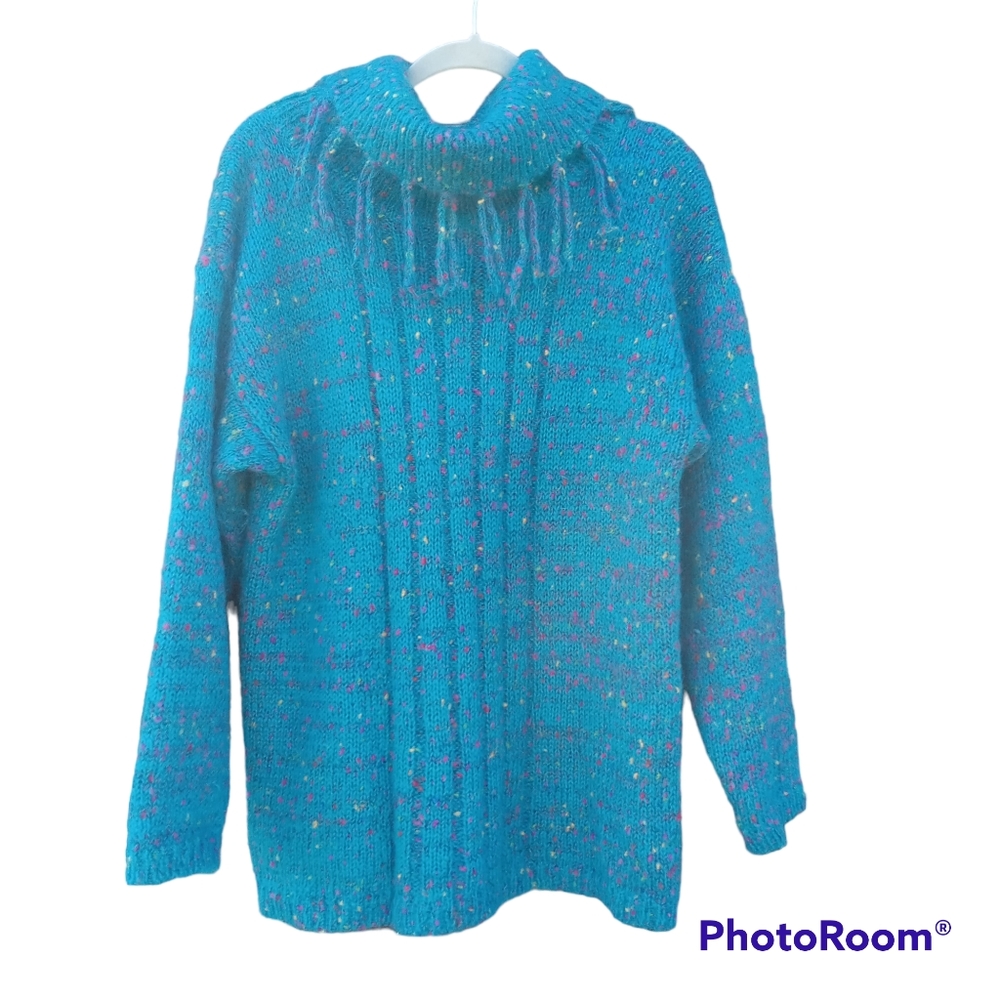 Cappagallo Mohair Blend Sweater Fringed Size Medium.